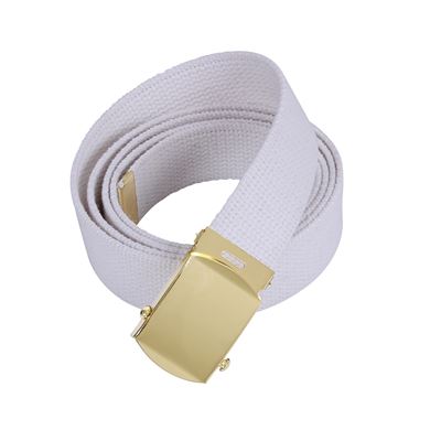 Ceinture avec boucle DORÉE 135 cm BLANCHE