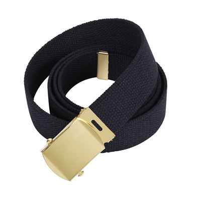 Ceinture avec boucle dorée 110 cm NOIRE
