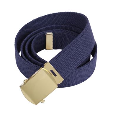 Ceinture avec boucle dorée 110 cm BLEUE