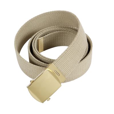 Ceinture avec boucle dorée 110 cm KHAKI