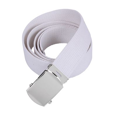 Ceinture avec boucle chromée 110 cm BLANCHE