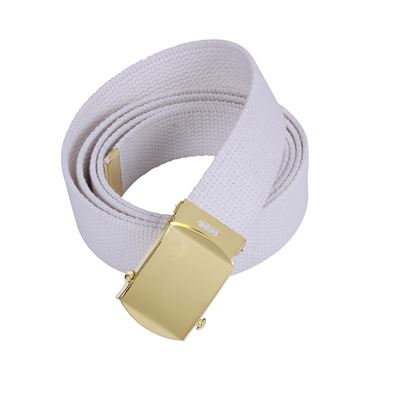 Ceinture avec boucle dorée 110 cm BLANCHE