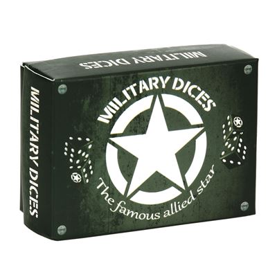 6 dés de jeu MILITARY FOSCO 419172 2