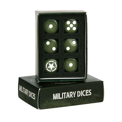 6 dés de jeu MILITARY FOSCO 419172 3