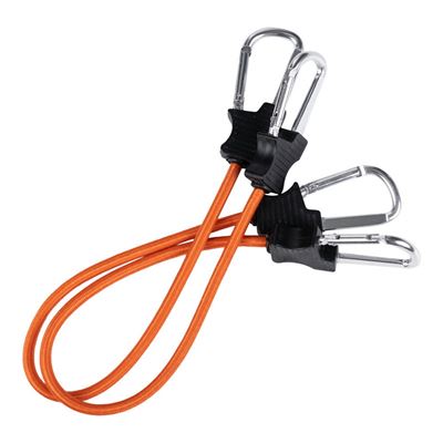 Sangle élastique 60 cm avec mousquetons, lot de 2, ORANGE