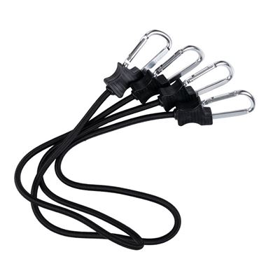 Sangle élastique 90 cm avec mousquetons, lot de 2, NOIR