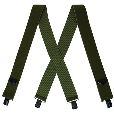 Bretelles US pour pantalon X avec clips VERTS