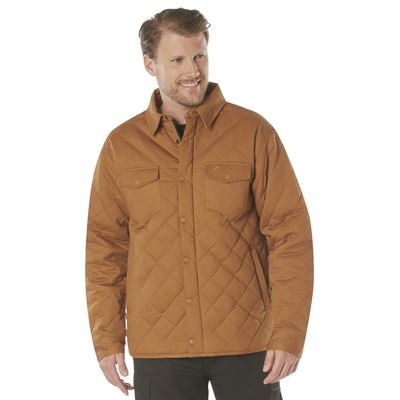 Veste matelassée DIAMOND QUILT en coton MARRON ROTHCO 42015 3