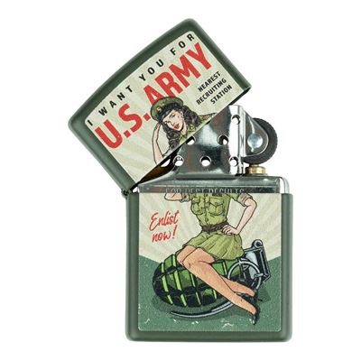 Briquet ZIPPO U.S. ARMY Enlist Pin Up à essence ZIPPO 421380 4
