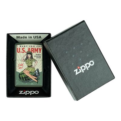 Briquet ZIPPO U.S. ARMY Enlist Pin Up à essence ZIPPO 421380 2