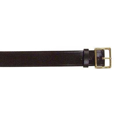 Ceinture GARRISON en cuir avec boucle dorée NOIRE 1 3/4''