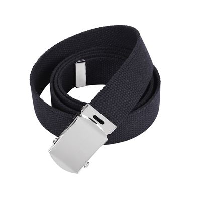 Ceinture US avec boucle argentée 160 cm NOIRE