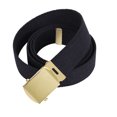 Ceinture avec boucle dorée 160 cm NOIRE