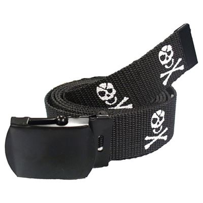 Ceinture JOLLY ROGER têtes de mort NOIR