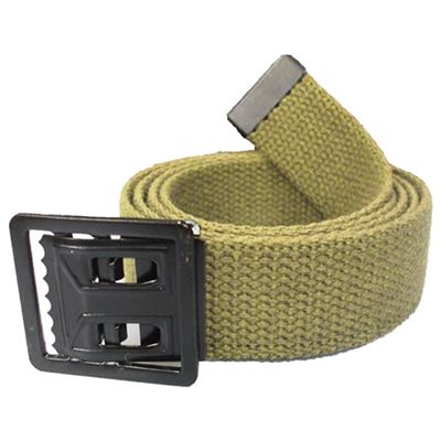 Ceinture KHAKI avec boucle noire à enfiler 110 cm