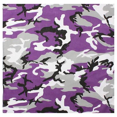 Foulard 68 x 68 cm JUMBO violet camouflage VIOLET CAMO