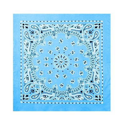 Foulard JUMBO TRAINMEN / WESTERN grand BLEU CLAIR