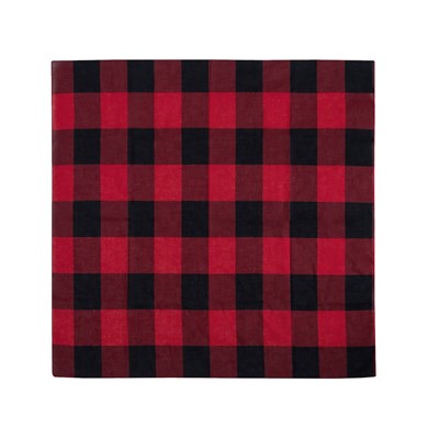 Foulard JUMBO à carreaux PLAID grand ROUGE-NOIR