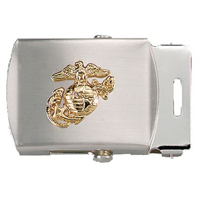 Boucle de ceinture avec symbole USMC CHROMÉE
