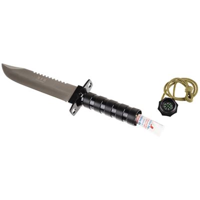 Couteau de survie JUNGLE II avec équipement NOIR FOX Outdoor 44143 4
