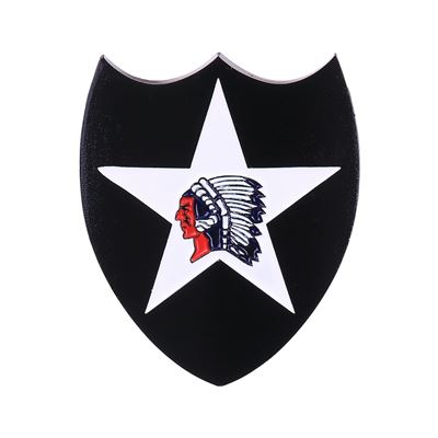 Insigne métallique 2nd Infantry Division avec autocollant