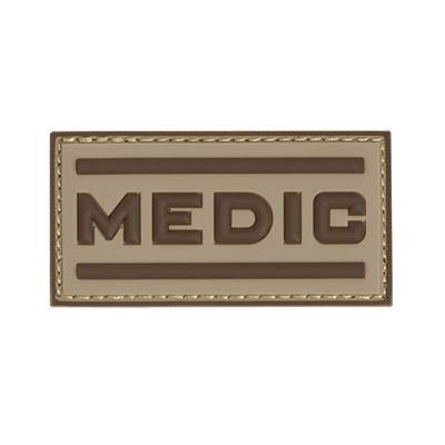 Écusson MEDIC velcro 3D en plastique DESERT