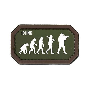 Écusson AIRSOFT EVOLUTION velcro 3D PVC VERT/MARRON
