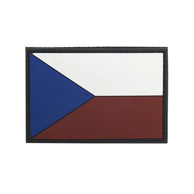 Écusson drapeau tchèque en plastique coloré VELCRO 8 x 5 cm