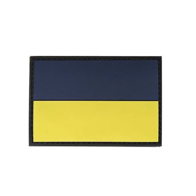 Écusson drapeau UKRAINE en plastique coloré VELCRO 8 x 5 cm