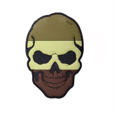 Écusson 3D en plastique CRÂNE avec bandes velcro DESERT