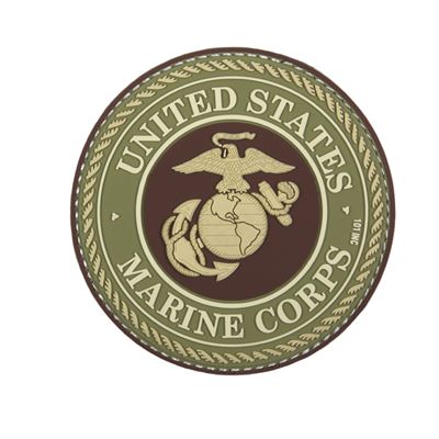 Écusson 3D en plastique UNITED STATES MARINE CORPS COYOTE