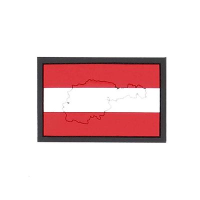Écusson 3D en plastique AUTRICHE avec contour du pays velcro