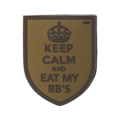 Écusson 3D en plastique KEEP CALM AND EAT MY BB´S