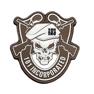 Écusson 101 INCORPORATED velcro 3D plastique COYOTE