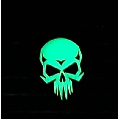 Écusson 3D en plastique PSYCHO SKULL velcro GLOW IN THE DARK 101INC 444190-7504 2