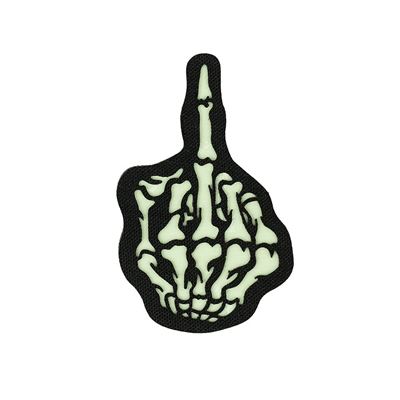 Écusson SKULL FINGER velcro GLOW IN THE DARK