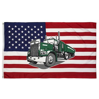 Drapeau américain avec camion TRUCK