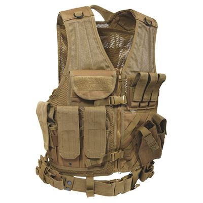 Gilet tactique CROSS DRAW MOLLE COYOTE BROWN ROTHCO 4491 2