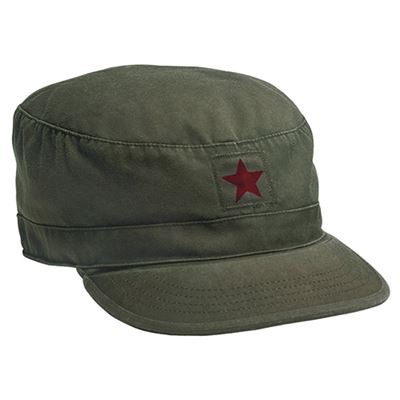 Casquette VINTAGE FATIGUE RED STAR VERTE