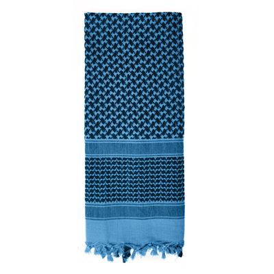 Foulard SHEMAGH léger BLEU 105 x 105 cm