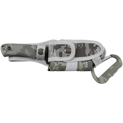 Couteau à lame fixe + couteau pliant + lampe torche + mousqueton ACU DIGITAL