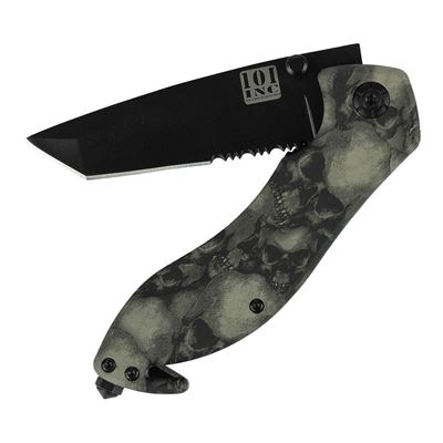 Couteau LEBKY avec clip, lame tanto noire, tranchant dentelé 101INC 016939CA 3