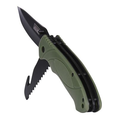 Couteau pliant BUSHCRAFT multifonction VERT FOSCO 457435 2