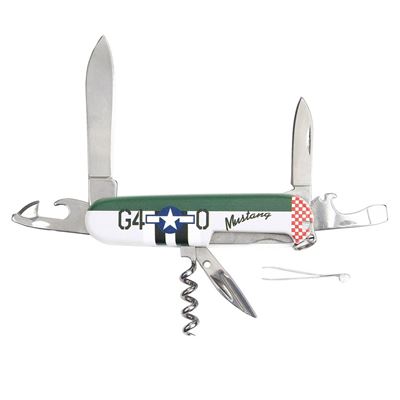 Couteau pliant P-51 MUSTANG série multifonctionnelle WWII