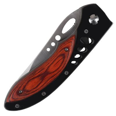 Couteau pliant 22,5 x 9,5 cm perforé BOIS/NOIR FOX Outdoor 45901 3