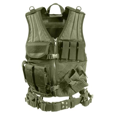 Gilet tactique CROSS DRAW MOLLE VERT