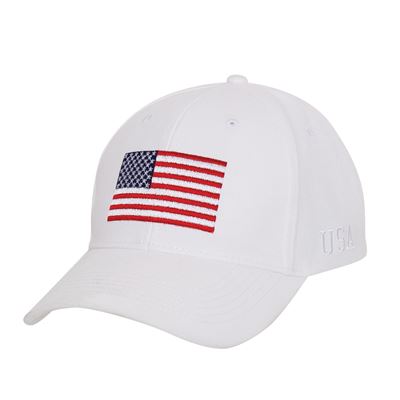 Casquette de baseball avec drapeau américain coloré BLANC