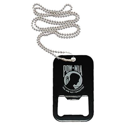 Pendentif DOG TAG avec décapsuleur POW/MIA