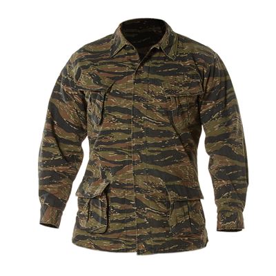 Blouse VINTAGE VIETNAM FATIGUE TIGER STRIPE GREEN