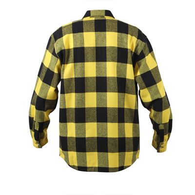Chemise de bûcheron FLANNEL à carreaux JAUNE ROTHCO 4649 2